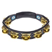 LP Percussion LP174 Hand Held Cyclops Tambourine - Dimpled Brass