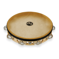 LP Percussion Pro 10" Single Row Headed Tambourine - Aluminium
