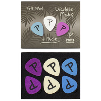 Perris Multi-Colour Felt Wool Ukulele Picks (6 Pack)