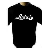 Ludwig Script Logo Tee Shirt Black Large