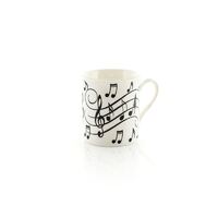 Music Notes Mug - Black On White