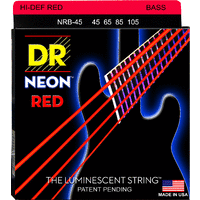 DR Hi-Def Neon Red Coated Electric Bass Strings NRB-45 Medium 45-105