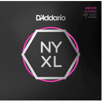 D'Addario NYXL45130 Regular Light Long Scale 5-String Bass Strings 45-130
