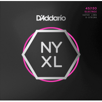 D'Addario NYXL45130 Regular Light Super Long Scale 5-String Bass Strings 45-130