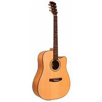 Odessa ODGC4125 Acoustic Cutaway Guitar In Natural Semi-Matte