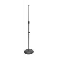 On Stage OSMS7201B Round Base Microphone Stand Black Steel Finish