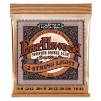 Ernie Ball 2153 9-46 Earthwood 12-String Phosphor Bronze Light Acoustic Guitar Strings