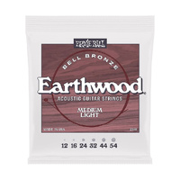 Ernie Ball P02346 Earthwood Bell Bronze Medium Light Acoustic Guitar Strings 12-54