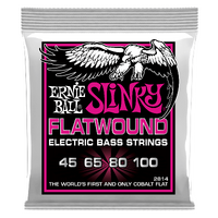 Ernie Ball Super Slinky Flatwound Electric Bass Strings 45-100 Gauge