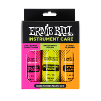 Ernie Ball Instrument Care 3-pack with Microfiber Polish Cloth