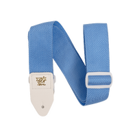 Ernie Ball P05348 Polypro Guitar Strap/Bass Strap - Soft Blue With White