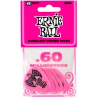 Ernie Ball 9179 Everlast Derlin Picks 12-Pack Pink .60mm