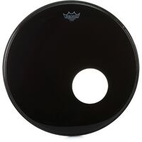Remo P3-1020-ES-DM 20" Powerstroke 3 Drumhead with 5 inch Dynamo Installed - Ebony