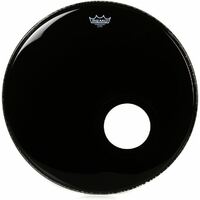 Remo Powerstroke Ebony 22" Resonant Bass Drumhead w/ 5" Dynamo