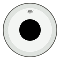 Remo P3-1320-10 Powerstroke P3 20 Inch Clear Bass Drum Head - Clear With Black Dot