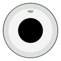 Remo P3-1322-10 22 Inch Powerstroke 3 Clear Black Dot Bass Drumhead