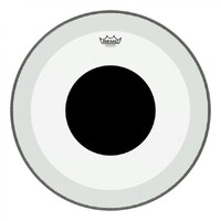 Remo P3-1322-10 22 Inch Powerstroke 3 Clear Black Dot Bass Drumhead