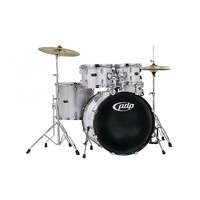 PDP Centre Stage 5-Piece Drum kit w/ Hardware and Cymbals - Diamond White Sparkle