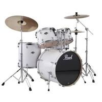 Pearl Export Plus 22" Pack - 5 Piece Kit Stool Zildjian Planet Z Cymbal Pack + Overtone Killers & Sticks - Pure White