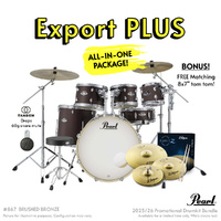Pearl Export EXX 6 Piece Plus Kit  Package - Brushed Bronze