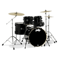 PDP Mainstage Drum Kit Black Metallic w/ Upgraded Evans American Heads
