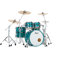 Pearl Masters Maple/Gum 4-piece Shell Pack - Aqua Turquoise Stripe
