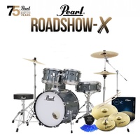 Pearl Roadshow-x 20" 5 Piece Fusion Drum Kit Pack Charcoal Metallic