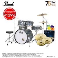 Pearl Roadshow-x Evolve 20" Fusion Plus Drum Pack Charcoal Metallic