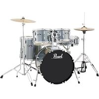 Pearl Roadshow 20" 5 Piece Fusion Drum Kit with Hardware and Cymbals Charcoal Metallic
