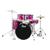 Pearl Roadshow 20" 5 Piece Fusion Drum Kit with Hardware and Cymbals Pink Metallic
