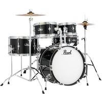 Pearl Roadshow Junior Kit w/ Hardware & Cymbals & Throne - Jet Black