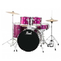 Pearl Roadshow Junior Kit w/ Hardware & Cymbals & Throne - Pink Metallic