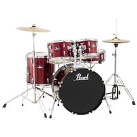 Pearl Roadshow Junior Kit w/ Hardware & Cymbals & Throne - Wine Red