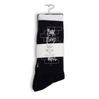 Perris Licensed PINK FLOYD "The Wall" Large Crew Socks in Black (1-Pair)