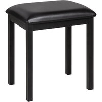 Metal Keyboard/Piano Bench with Vinyl Padded Top in Black Finish