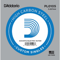 D'Addario PL0105 Single Plain Steel