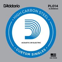 D'Addario PL014 Plain Steel Guitar Single String .014