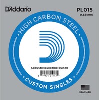 D'Addario PL015 Single Plain Steel