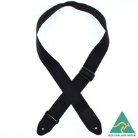 Colonial Leather Poly Webbing Guitar Strap - Black