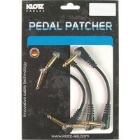 KLOTZ 30CM 3 PACK PATCH CABLES R/ANGLE