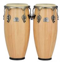 Pearl PWC-202DX-511 Conga Primero Pro Series Wood Set 10" & 11" w/ Stands - Natural