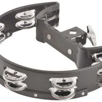 Percussion Plus PPTW16ABLK 1/2 Moon Mountable Tambourine