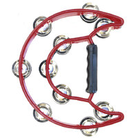 Percussion Plus PPTW20RED 1/2 Moon Tambourine Red