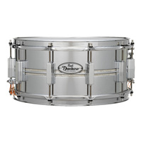 Pearl Duoluxe 14"x6.5" Snare Chrome/Brass w/Nicotine White Marine Pearl Inlay