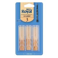 Rico Royal RCB0330 Bb Clarinet Reeds 3.0 Strength In 3-Reeds Pack