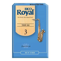 Rico Royal Tenor Sax Reeds, Strength 3, 10-pack