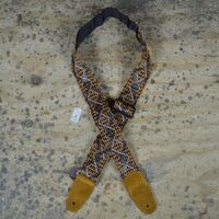 Tan Lacing & Suede Guitar Strap
