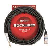 Carson Rocklines ROM20A XLR Male to Jack Microphone Cable - 6m - 20ft