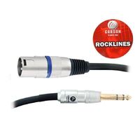 Carson ROM20ST Rocklines 20ft/6m Balanced TRS-Male XLR Cable