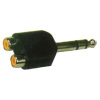Carson RP962 6.3 Stereo Jack Plug (M) To 2 X RCA (F)